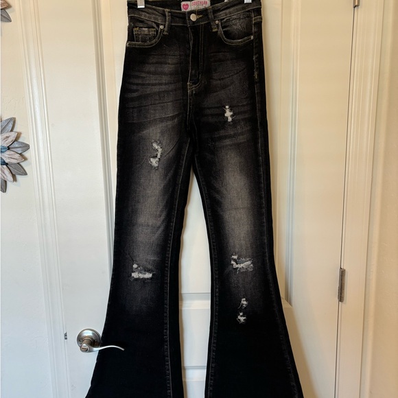Southern Fried Chics Flared Jeans 0/24 - Picture 1 of 5